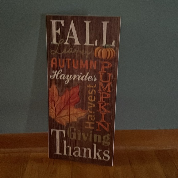 Ashland, Fall wooden wall decoration, with colorful leaf, pumpkin, season words - Picture 7 of 17